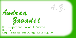 andrea zavadil business card